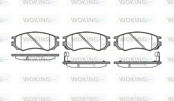 Woking P2953.02 - Тормозные колодки, дисковые, комплект autodnr.net