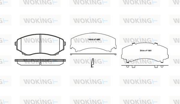 Woking P2973.22 - Гальмівні колодки, дискові гальма autocars.com.ua