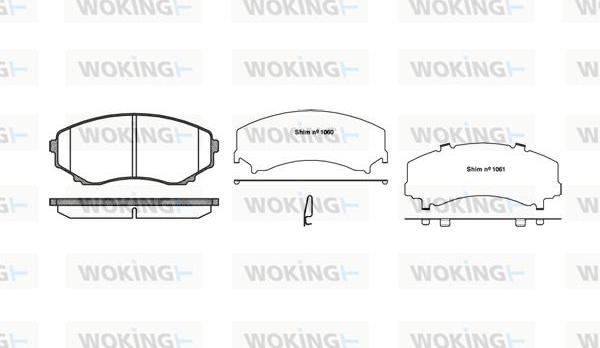 Woking P2973.22 - Тормозные колодки, дисковые, комплект avtokuzovplus.com.ua