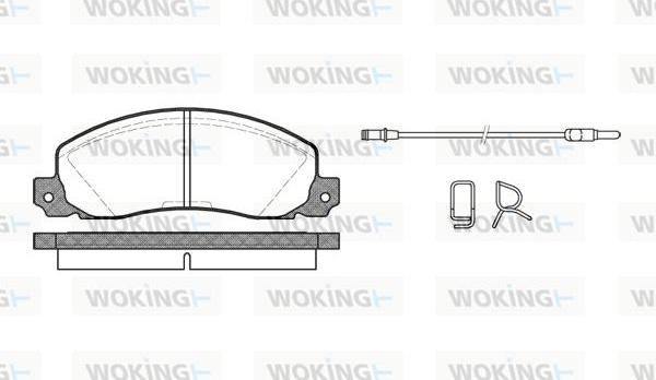 Woking P3023.02 - Тормозные колодки, дисковые, комплект avtokuzovplus.com.ua