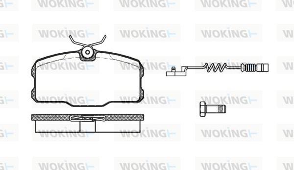 Woking P3073.12 - Тормозные колодки, дисковые, комплект avtokuzovplus.com.ua