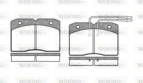 Woking P3113.04 - Гальмівні колодки, дискові гальма autocars.com.ua