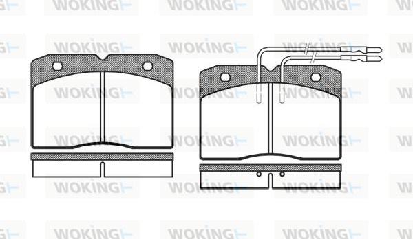 Woking P3113.04 - Тормозные колодки, дисковые, комплект avtokuzovplus.com.ua