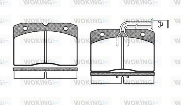 Woking P3113.12 - Гальмівні колодки, дискові гальма autocars.com.ua