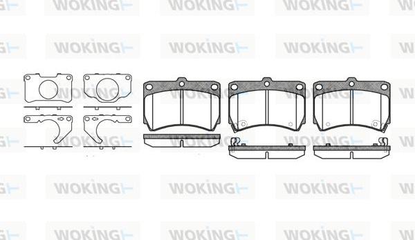 Woking P3123.32 - Тормозные колодки, дисковые, комплект avtokuzovplus.com.ua