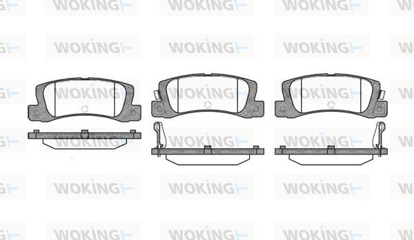 Woking P3143.02 - Тормозные колодки, дисковые, комплект avtokuzovplus.com.ua