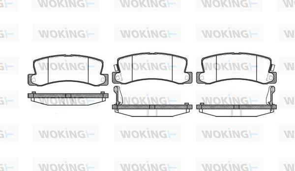 Woking P3143.22 - Тормозные колодки, дисковые, комплект autodnr.net