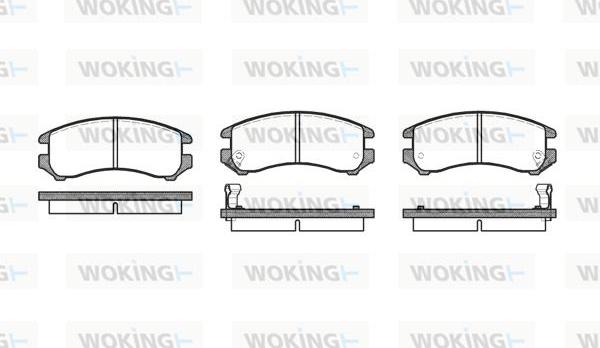 Woking P3193.02 - Тормозные колодки, дисковые, комплект avtokuzovplus.com.ua