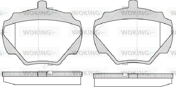 Woking P3223.10 - Гальмівні колодки, дискові гальма autocars.com.ua