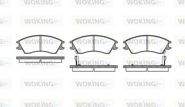 Woking P3243.12 - Тормозные колодки, дисковые, комплект avtokuzovplus.com.ua