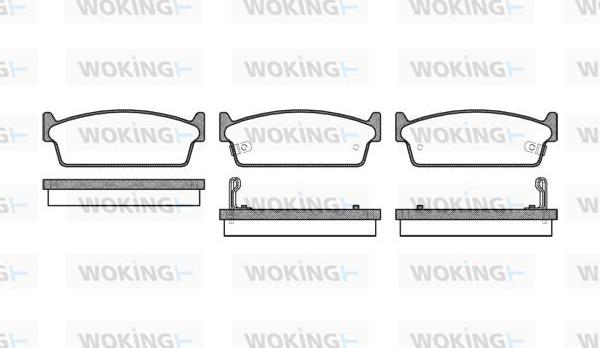 Woking P3273.02 - Тормозные колодки, дисковые, комплект avtokuzovplus.com.ua