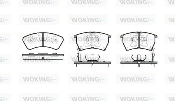 Woking P3343.02 - Тормозные колодки, дисковые, комплект autodnr.net