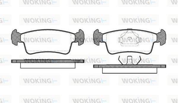 Woking P3403.00 - Тормозные колодки, дисковые, комплект avtokuzovplus.com.ua