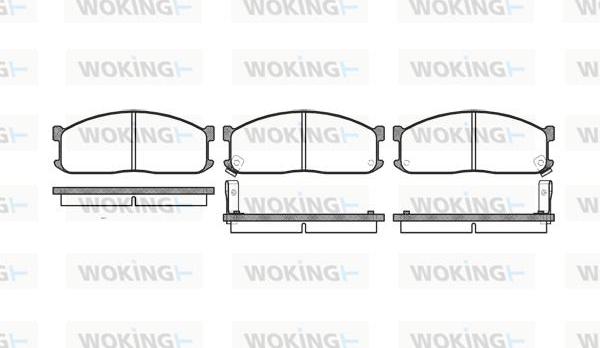 Woking P3443.02 - Тормозные колодки, дисковые, комплект avtokuzovplus.com.ua