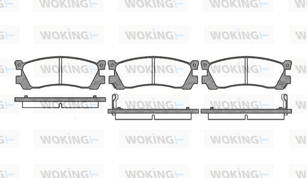 Woking P3483.02 - Тормозные колодки, дисковые, комплект avtokuzovplus.com.ua