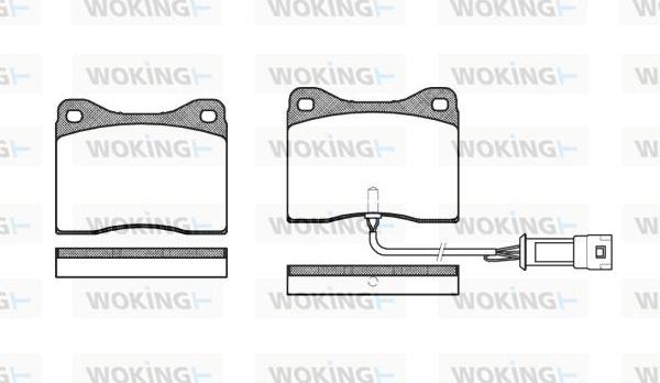 Woking P3493.02 - Тормозные колодки, дисковые, комплект avtokuzovplus.com.ua