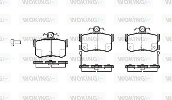 Woking P3513.12 - Тормозные колодки, дисковые, комплект avtokuzovplus.com.ua