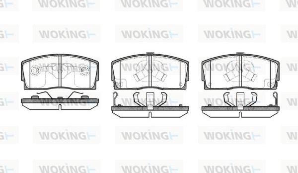 Woking P3543.12 - Тормозные колодки, дисковые, комплект avtokuzovplus.com.ua