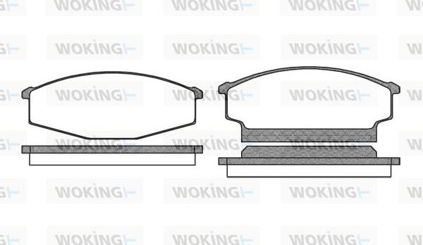 Woking P3563.00 - Тормозные колодки, дисковые, комплект avtokuzovplus.com.ua