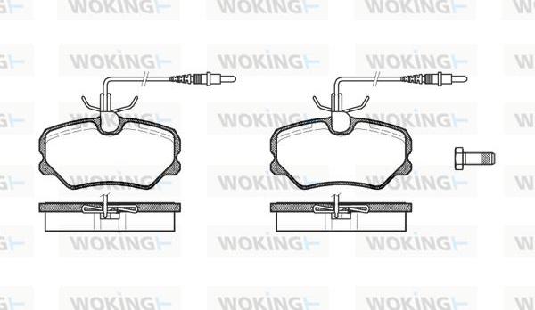 Woking P3623.12 - Тормозные колодки, дисковые, комплект autodnr.net