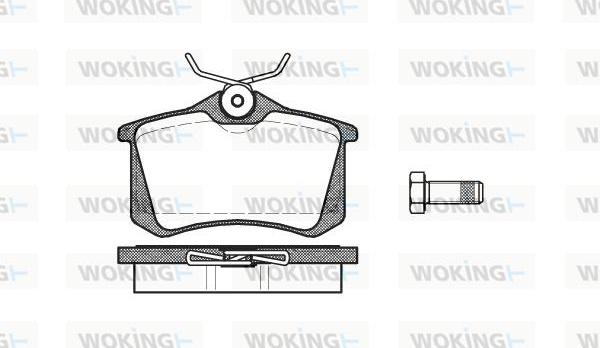 Woking P3633.01 - Тормозные колодки, дисковые, комплект autodnr.net