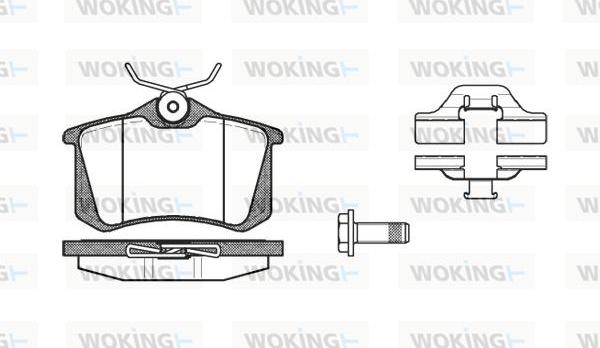 Woking P3633.03 - Тормозные колодки, дисковые, комплект autodnr.net