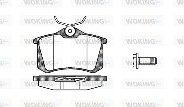 Woking P3633.05 - Тормозные колодки, дисковые, комплект autodnr.net