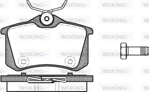 Woking P3633.14 - Тормозные колодки, дисковые, комплект avtokuzovplus.com.ua