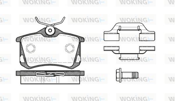 Woking P3633.50 - Тормозные колодки, дисковые, комплект autodnr.net