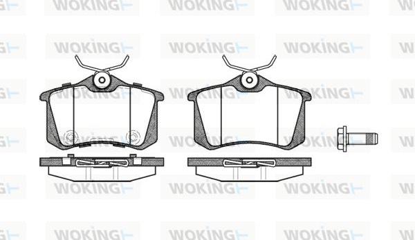 Woking P3633.74 - Тормозные колодки, дисковые, комплект autodnr.net