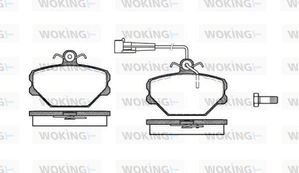 Woking P3643.02 - Тормозные колодки, дисковые, комплект autodnr.net