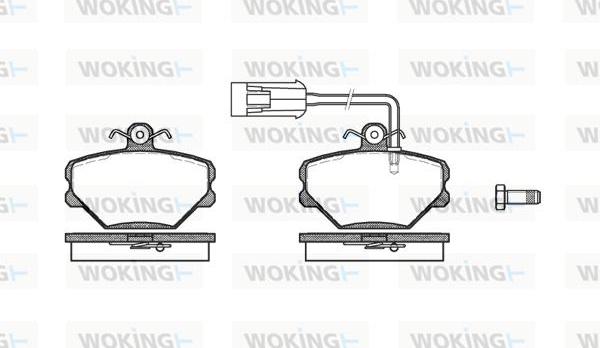 Woking P3643.42 - Тормозные колодки, дисковые, комплект avtokuzovplus.com.ua