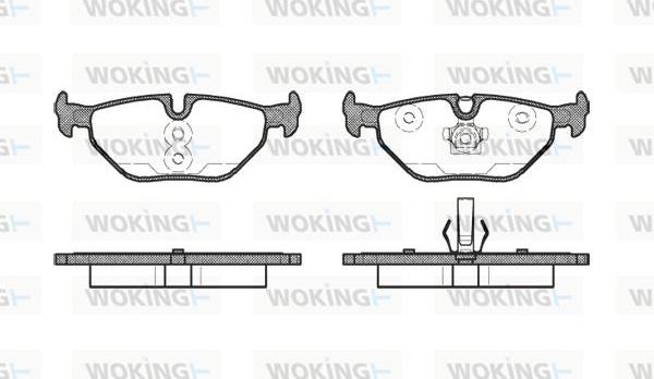 Woking P3653.41 - Тормозные колодки, дисковые, комплект avtokuzovplus.com.ua