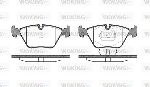 Woking P3703.10 - Тормозные колодки, дисковые, комплект avtokuzovplus.com.ua