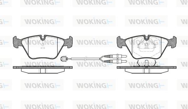 Woking P3703.22 - Гальмівні колодки, дискові гальма autocars.com.ua