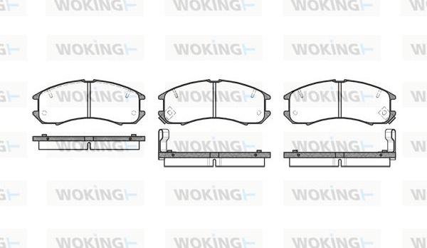 Woking P3733.02 - Гальмівні колодки, дискові гальма autocars.com.ua
