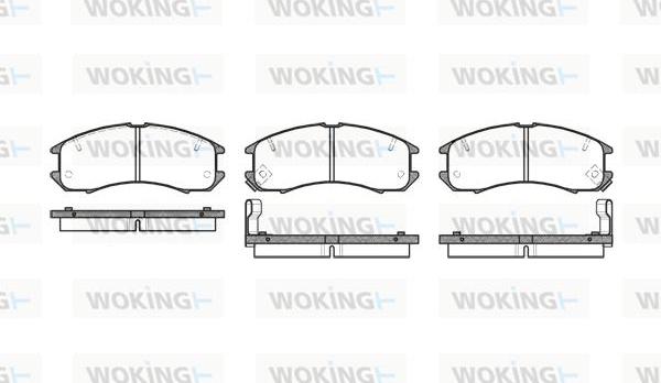 Woking P3733.02 - Тормозные колодки, дисковые, комплект avtokuzovplus.com.ua