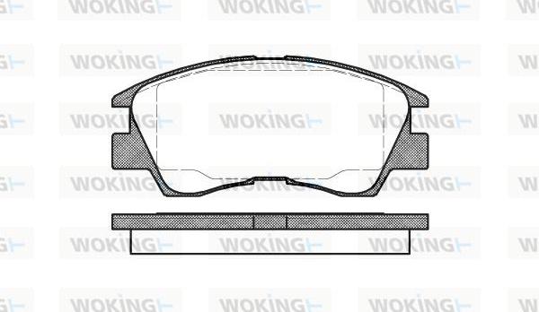 Woking P3753.10 - Тормозные колодки, дисковые, комплект avtokuzovplus.com.ua