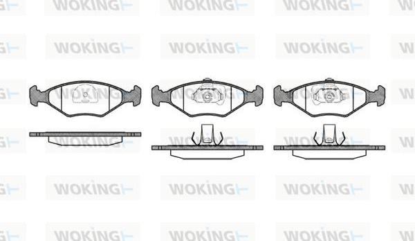 Woking P3813.40 - Гальмівні колодки, дискові гальма autocars.com.ua