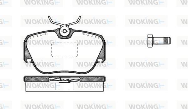 Woking P3843.00 - Тормозные колодки, дисковые, комплект autodnr.net