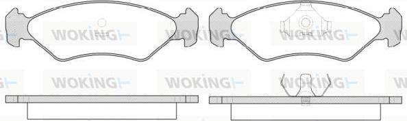 Woking P3853.15 - Тормозные колодки, дисковые, комплект autodnr.net