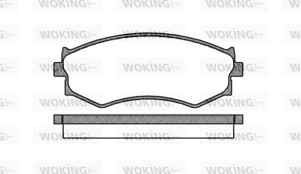 Woking P3873.00 - Тормозные колодки, дисковые, комплект avtokuzovplus.com.ua