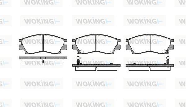 Woking P3903.02 - Тормозные колодки, дисковые, комплект avtokuzovplus.com.ua