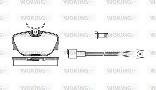 Woking P3963.02 - Тормозные колодки, дисковые, комплект avtokuzovplus.com.ua