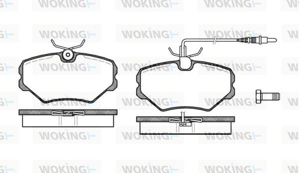 Woking P4003.02 - Тормозные колодки, дисковые, комплект avtokuzovplus.com.ua