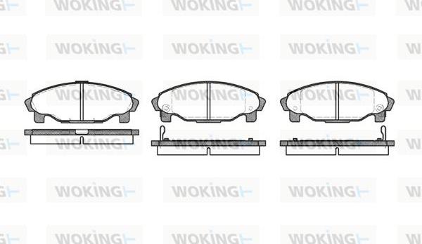 Woking P4013.02 - Тормозные колодки, дисковые, комплект autodnr.net