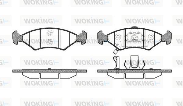 Woking P4023.22 - Гальмівні колодки, дискові гальма autocars.com.ua