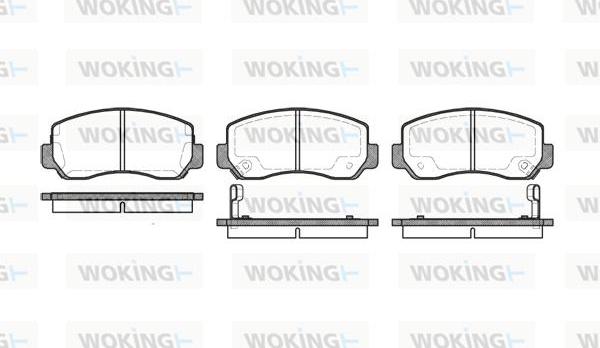 Woking P4093.02 - Тормозные колодки, дисковые, комплект autodnr.net