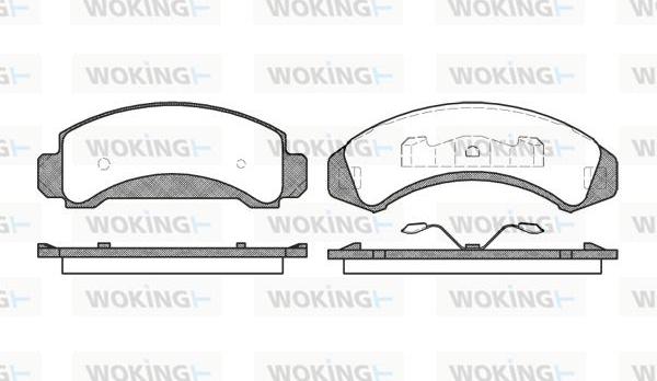 Woking P4233.00 - Тормозные колодки, дисковые, комплект avtokuzovplus.com.ua