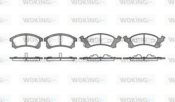 Woking P4383.04 - Гальмівні колодки, дискові гальма autocars.com.ua